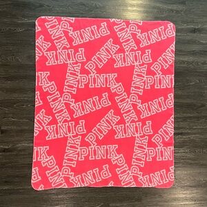RARE Neon Pink Logo Throw Blanket — Victoria’s Secret PINK